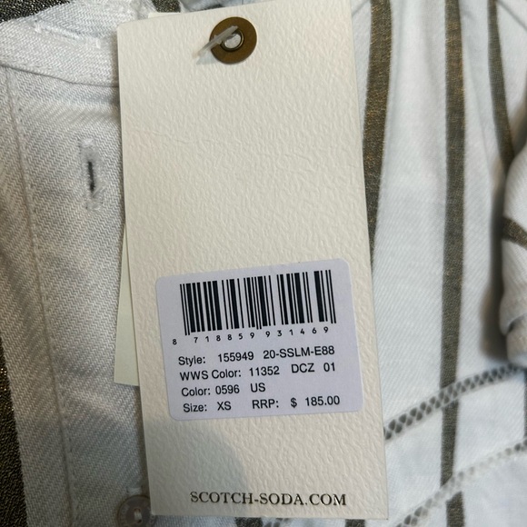 Striped Ruffle Sleeve Button-Down Dress - Picture 3 of 4